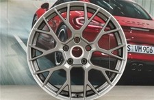 Porsche 911 992 20-inch RS Spyder Design 2, wheel rim, 8,5J x 20 ET50, platinum.