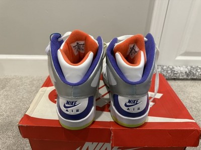 Nike Air Flight Lite High White/Metallic Silver-Hyper Grape 