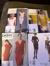 Vogue Womens Dress Sewing Patterns Lot Dkny Donna Karan Michael Kors