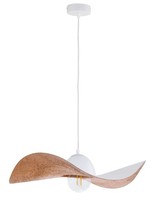 Pendelleuchte Modern Weiß Kupfer E27 Wellenschirm HäNgelampe Esstisch Wohnzimmer