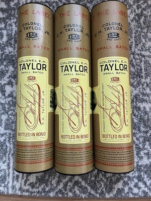 Colonel EH Taylor Small Batch Bourbon Tubes Empty Set of 3   History American