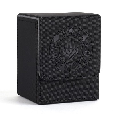 Arkeiliy Card Deck Box, 110+ Storage MTG Box with 50 Pcs Small, Black