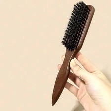 Men Beard Brush Boar Bristle Grooming Brush for Mustache Beard Care