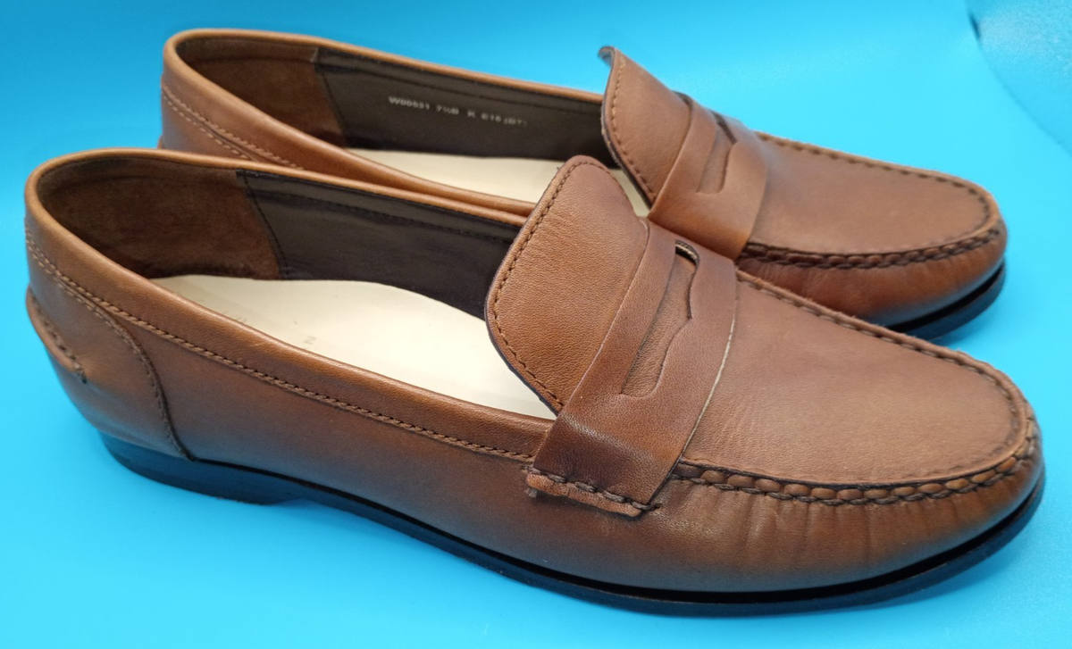 Cole Haan Cognac Brown Leather Penny Loafers Size 8 Vintage Cole Haan Country Brown Leather Penny | Mercari main image 3