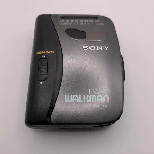Sony Walkman WM-FX123 FM/AM Radio Cassette Player Black Tested Working