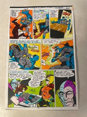 BATMAN SUPER TEAM FAMILY #5 comic ART color guide ECLIPSO KNOCKOUT GAS DC 1976