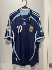 Adidas Argentina 2006 World Cup Jersey Messi 19 Size Large KF0321