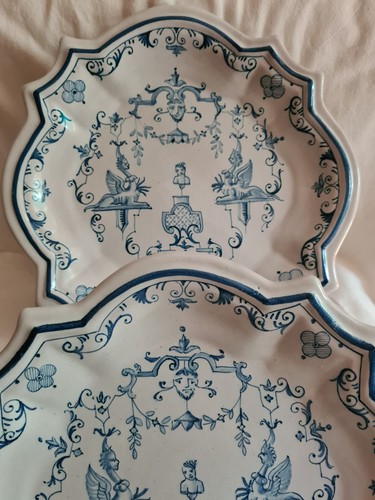 ❤️ ANTICHI PIATTI POLILOBATI GIACINTO ROSSETTI MAIOLICA VINOVO LODI 1800 1900 - Imagen 6 de 21