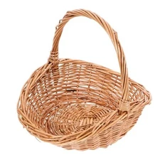  Woven Wicker Basket with Handle Wicker Bread Baskets Woven Picnic Basket 