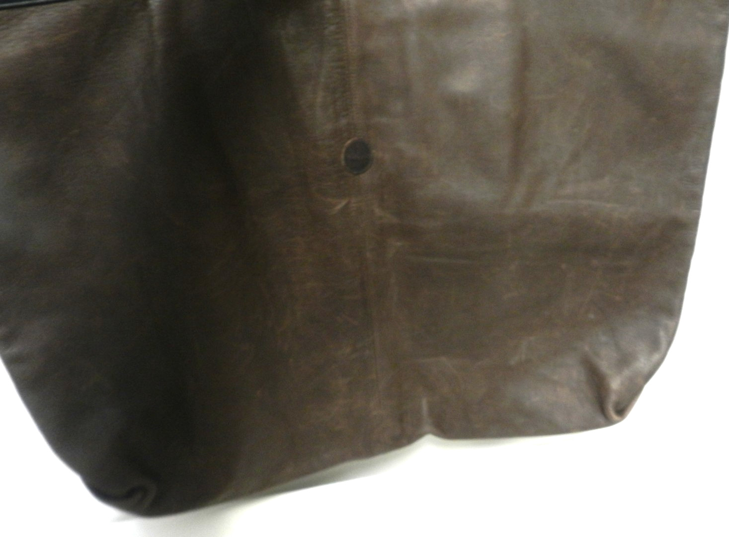 Leather Vintage Extra Large Patchwork shoulder ba… - image 7