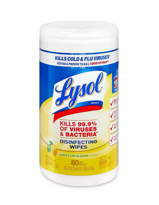 Lysol 1 pack Disinfecting Wipes Lemon & Lime Blossom Scent