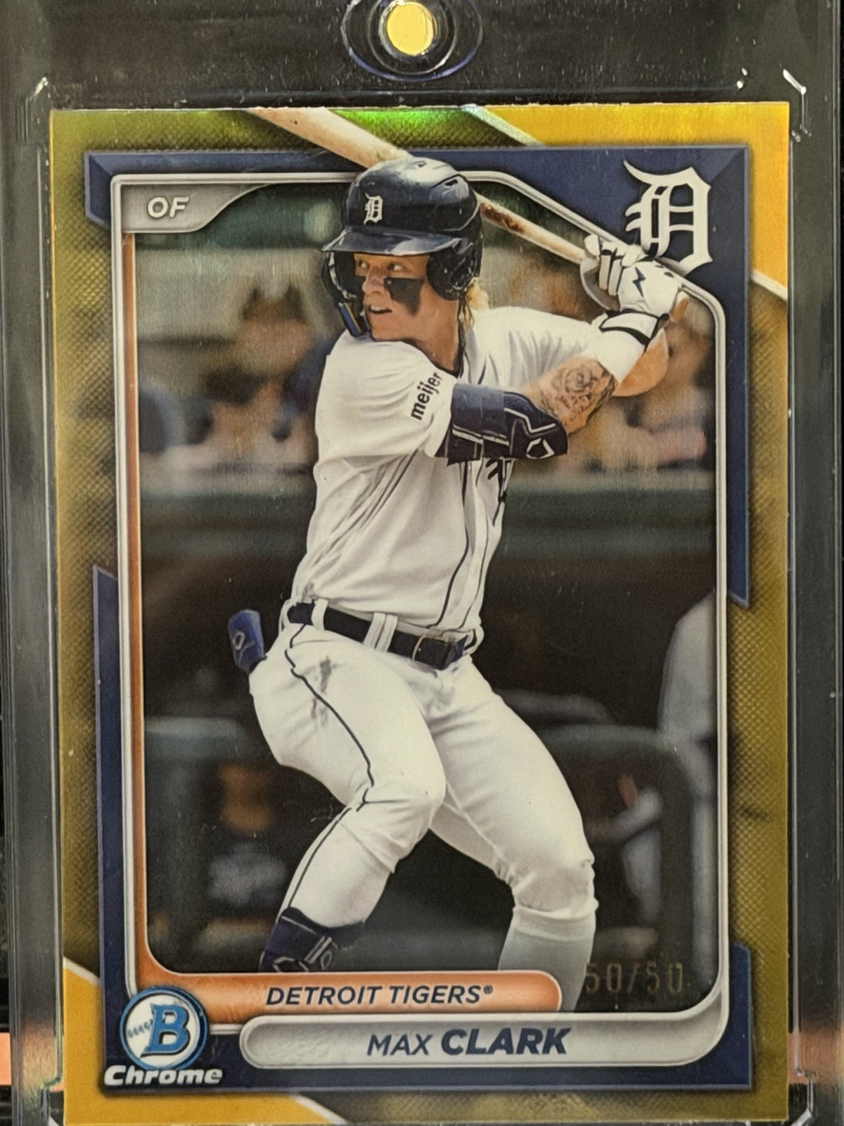 2024 Bowman Chrome - Prospects Max Clark #BCP-195 Gold Refractor /50 (RC)