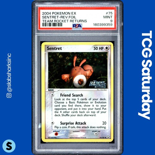 2004 POKEMON EX TEAM ROCKET RETURNS #75/109 SENTRET PSA 9
