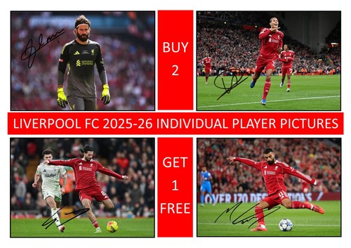 12352. Liverpool FC 2025-26 Season Signed Pictures (A4 Prints) CHOOSE A PLAYER