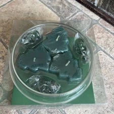 Vintage Flambuoyants Floating Flame Christmas Holiday Candle 7 X 2.5” Glass NOS