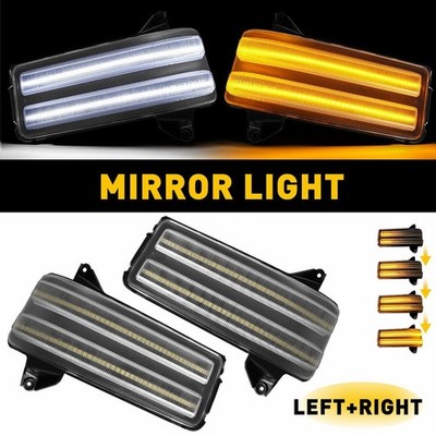 LED Switchback White/Amber Side Mirror Lights for Chevy Silverado GMC Sierra ED
