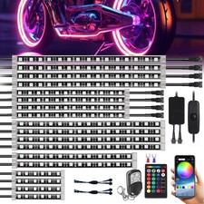 Motorcycle Led Under Glow Kit 12v Waterproof Brake Turn Signal Lights Strip Motorcycle Led Under Glow Kit 12v Waterproof Brake Turn Signal Lights Strip