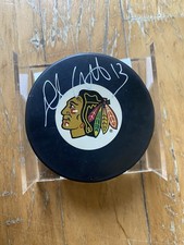 Daniel Carcillo Autographed Chicago Blackhawks Large Logo Puck with COA