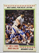 SPARKY LYLE 1978 Topps #2 Autographed SIGNED Card NEW YORK YANKEES