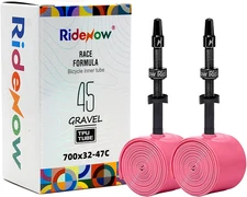 2 Pack Ridenow TPU Inner Tube 700C X 18-32C/32-47C with 45Mm/65Mm/85Mm Black Met