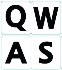 English US Large Letters Keyboard Stickers Non Transparent White Background ...
