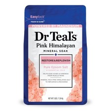 Dr Teal  s Pink Himalayan Mineral Soak Restore  Replenish 3 lb Epsom Bath Salt