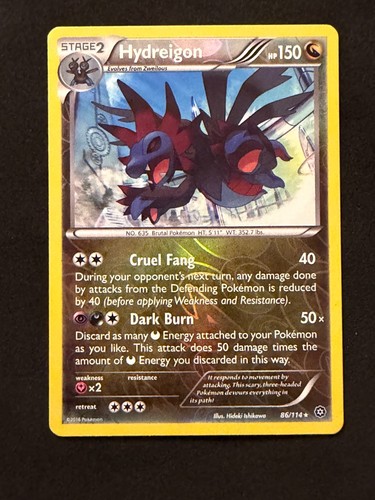 Hydreigon 86/114 Reverse holo Rare Steam Siege Pokemon Near Mint
