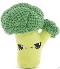 BARK Edgy Veggies Punk Brocc Broccoli Dog Toy Squeaker Plush New With Tags