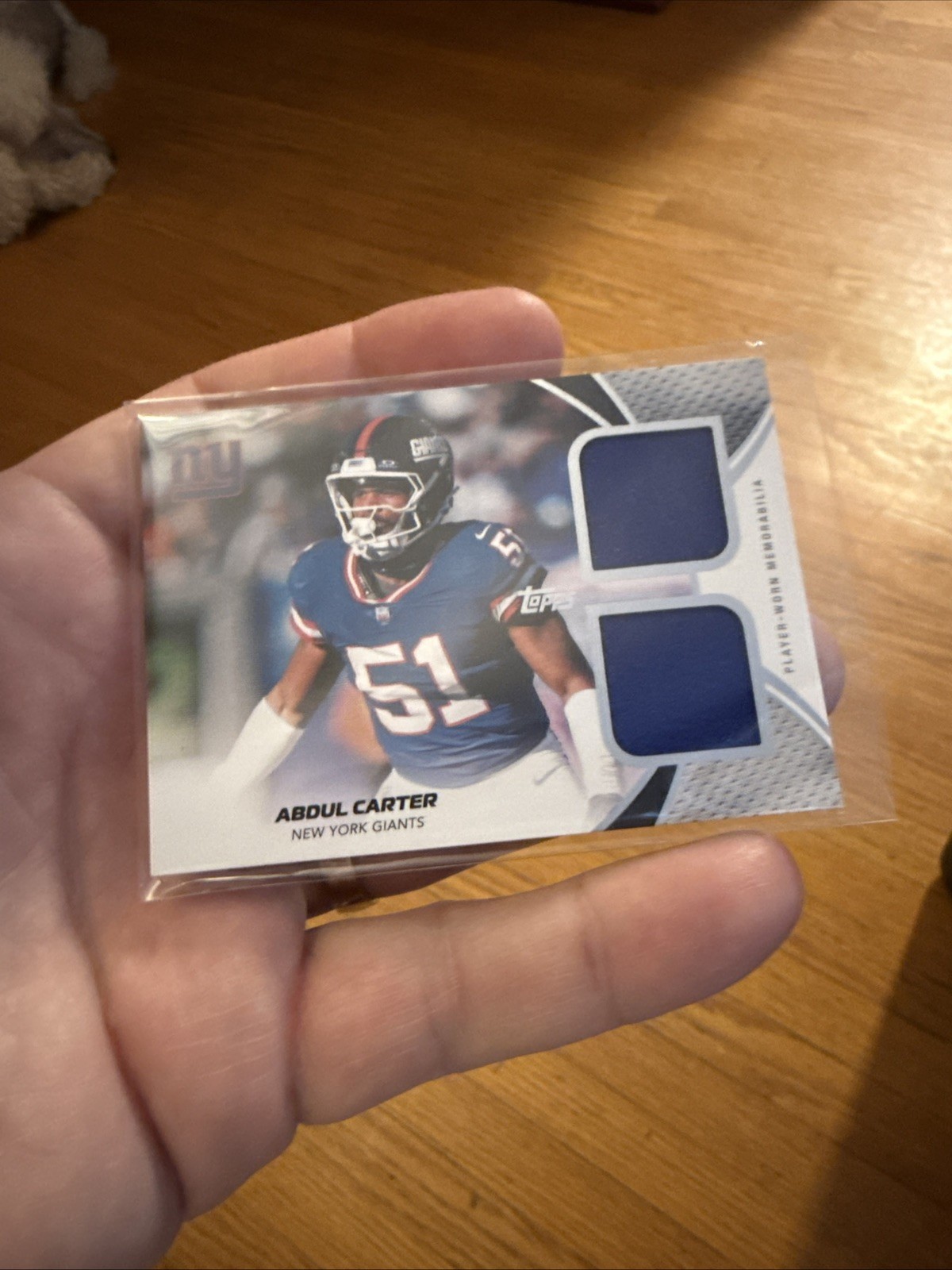 Topps 2026 Topps Flagship Football NFL Material Dual Relic Abdul Carter MDR-AC