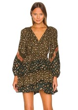 Ulla Johnson Miranda Tiered Ruffle Dress in Jasper Whimisical Boho Size 10