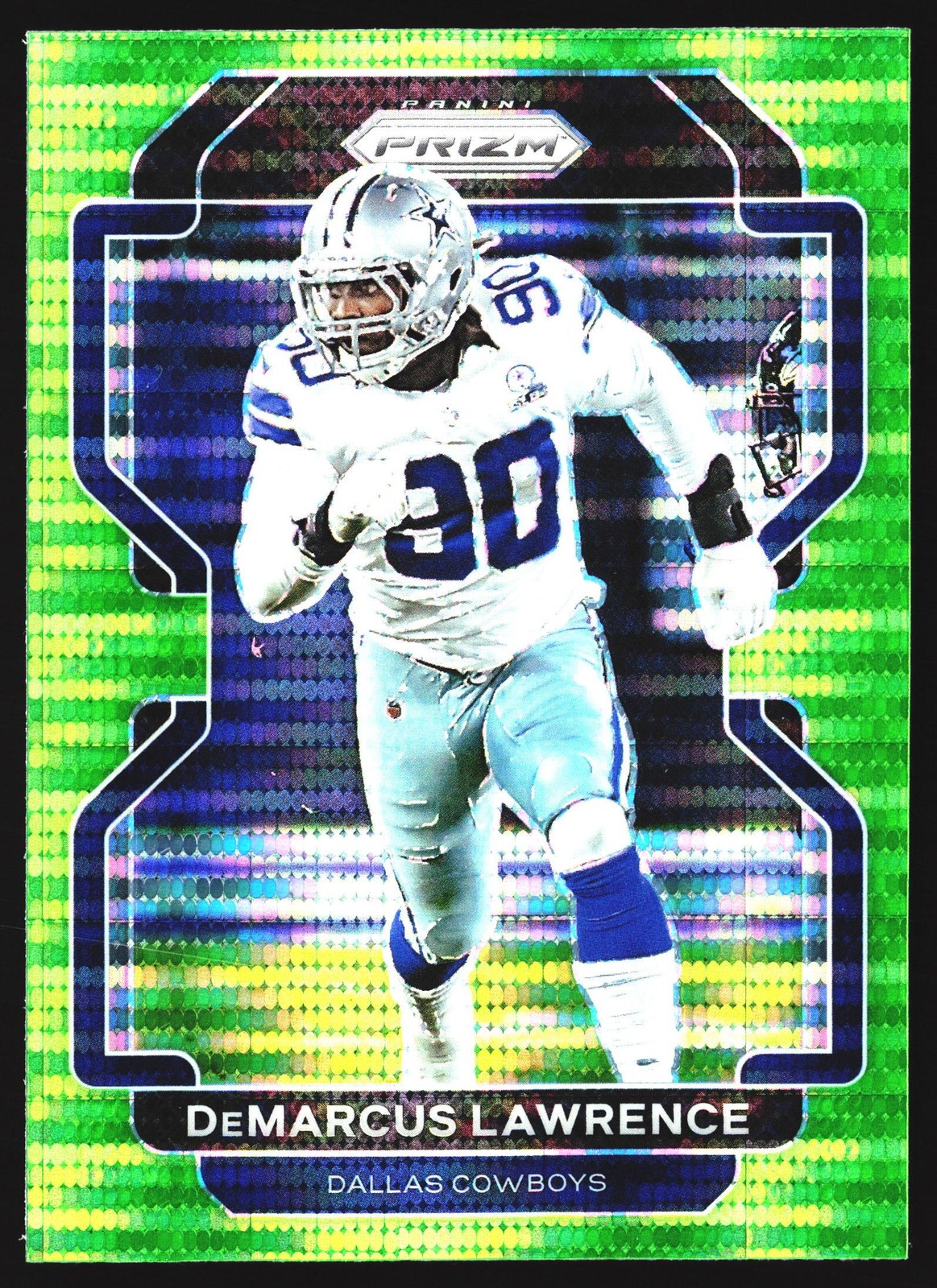 Demarcus Lawrence 2021 Panini Prizm Green Pulsar Prizm Dallas Cowboys #244