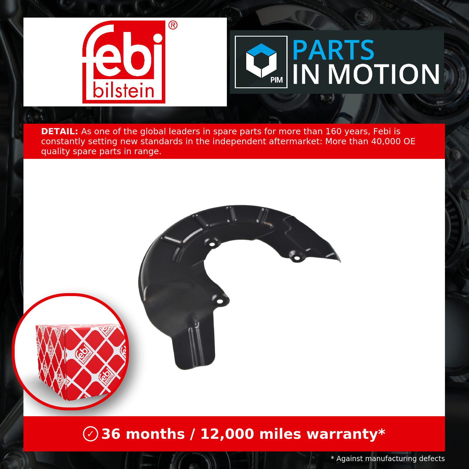 Front Left FEBI BILSTEIN 171556 Splash Panel, brake disc for ,AUDI,SEAT,SKODA,VW - Image 14