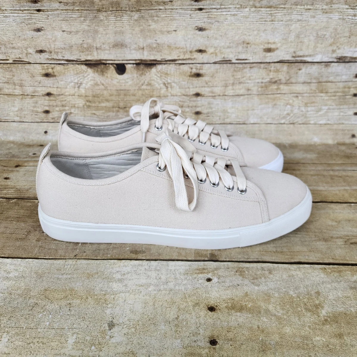 Brooks Brothers Men’s Size 10.5 Sneakers Tan Suede Leather Canvas Lace Up Casual Brooks Brothers Leather Upper Brown Casual Shoes for Men for  main image 4