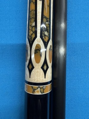 JACOBY CUSTOM CUE BE MAPLE LEOPARD JASPER COCO CF 4.0 12.3MM 30'' SHAFT
