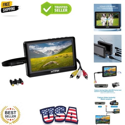 Video to Digital Converter, 4.3'' AV Video Capture Box/Video Player, Record Vi...