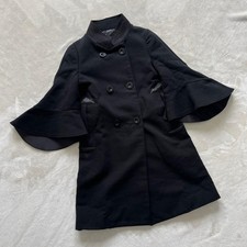 Sacai Long Coat Double Button Slit Black size 1 length 81cm