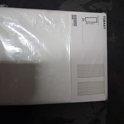IKEA TIBAST Curtains 1 Pair White  57x98'' 503.967.58