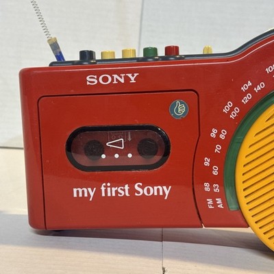 VTG My First Sony CFM-2500 AM FM Radio Cassette Tape Player for