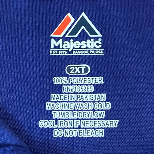 Camisa polo de los Chicago Cubs para hombre 2XT azul rendimiento majestuosa manga corta MLB - Imagen 3 de 9