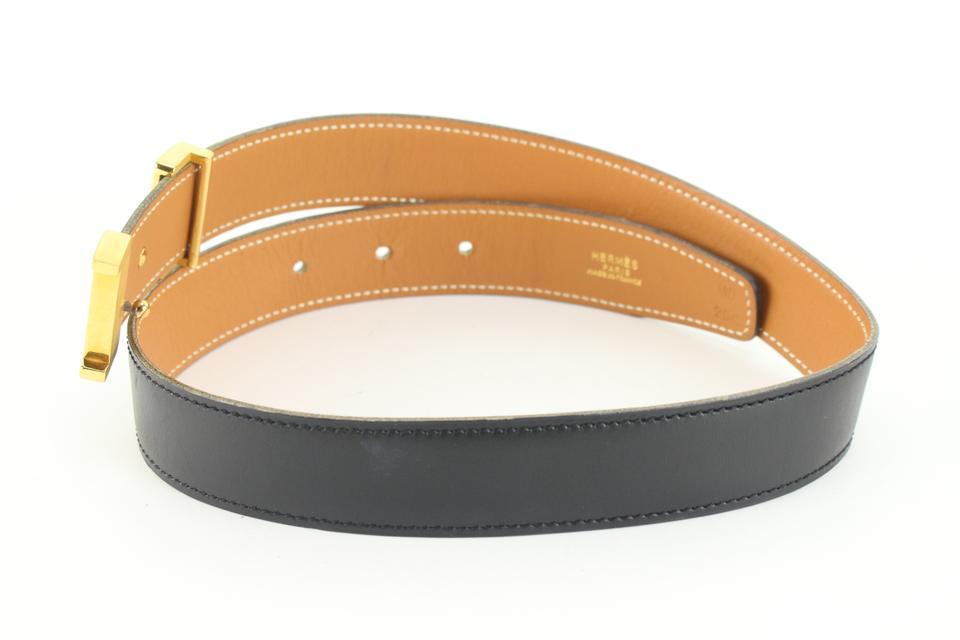 Hermès Reversible Black x Brown x Gold 24mm Constance H Logo Hermès Reversible Black x Brown x Gold 24mm Constance H Logo