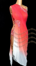 L1385 Lady ballroom Specialty Adult Rhythm/ Latin dress us 8 red