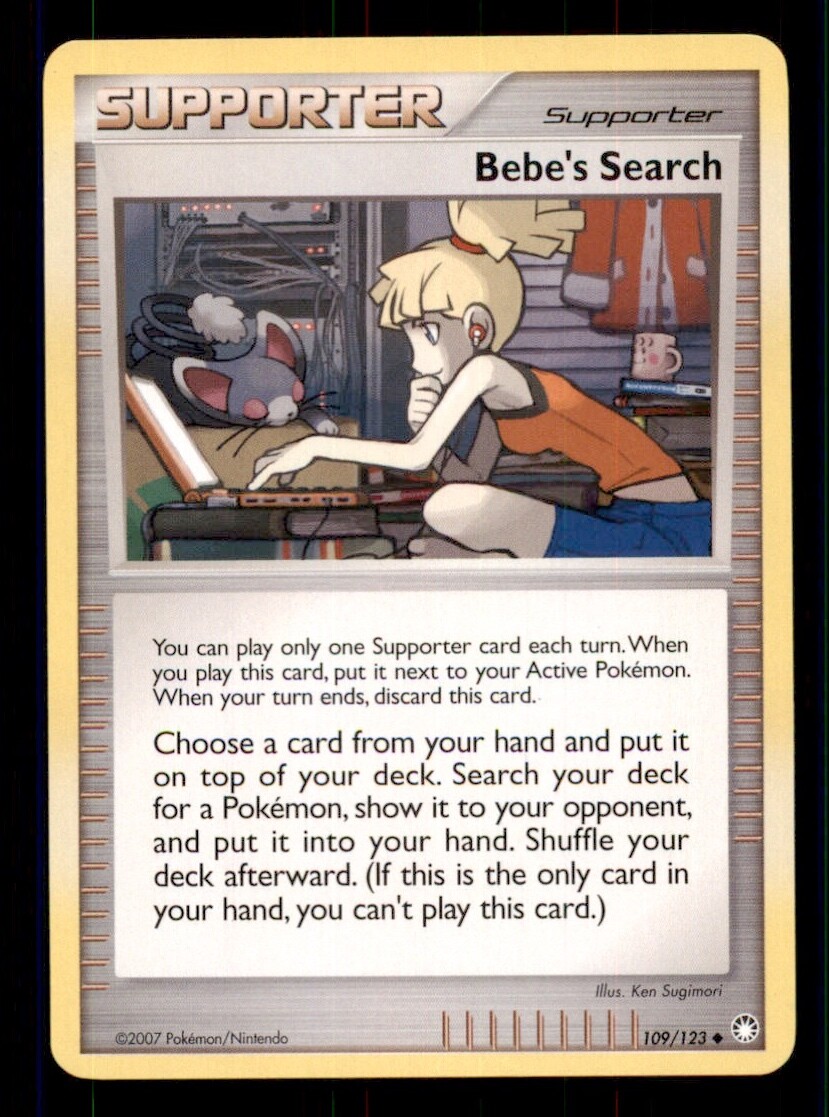 Pokemon Card Bebe's Search Mysterious Treasures 109/123 EXCELLENT Non-Holo TCG!!