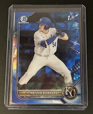 2022 Bowman Draft Sapphire - Hayden Dunhurst BDC-44 - Kansas City Royals
