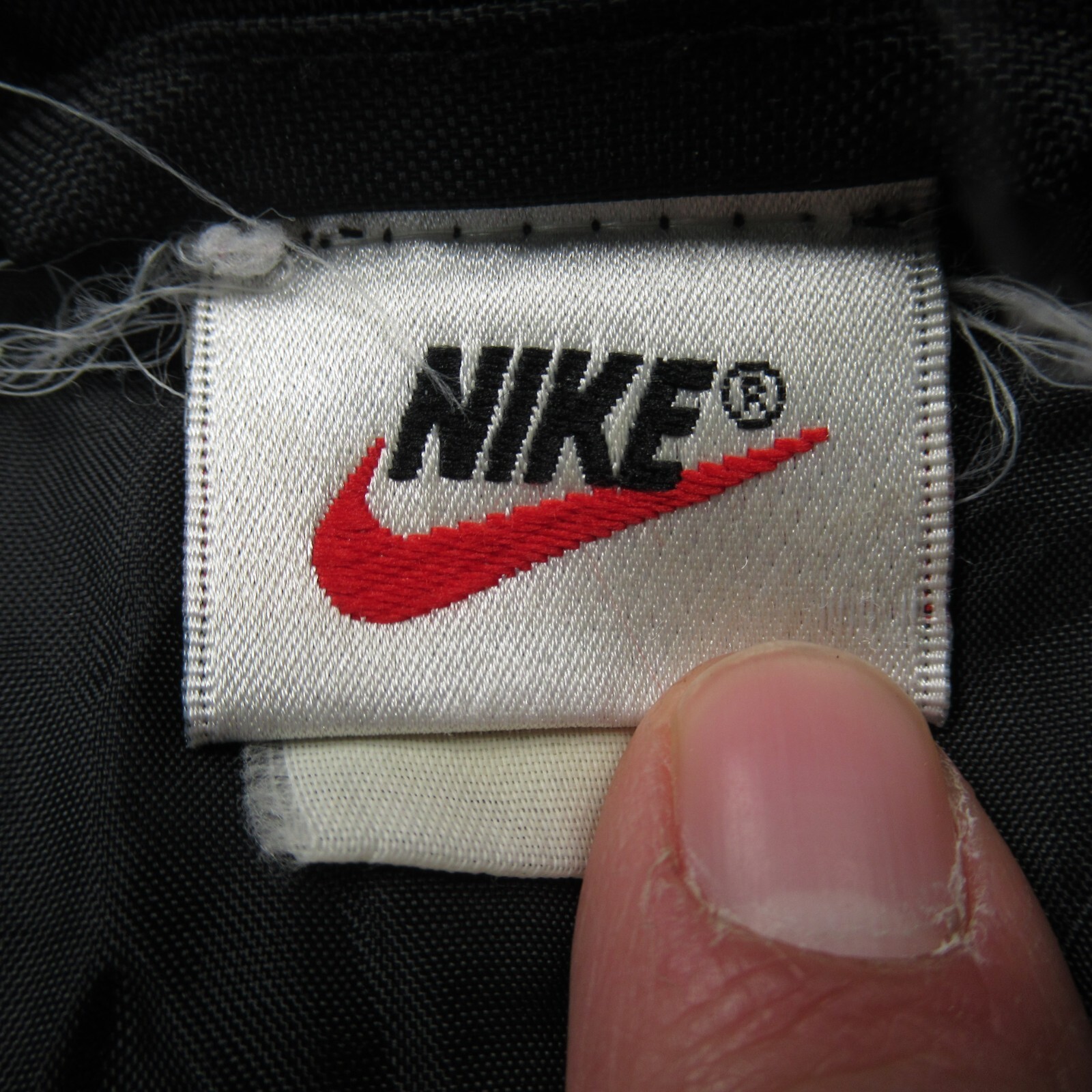 SACAI X NIKE Giacca parka Nike vintage uomo XL nero zip a scatto anteriore cinch vita grande swoosh