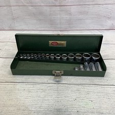 Vintage S-k Wayne 38 14 Drive Socket Set 20 Pc Set 316 To 78 With Box