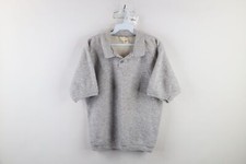 Vintage 90s Streetwear Womens Medium Blank Triblend Collared Sweatshirt Gray USA