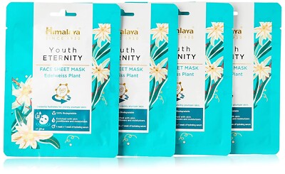 4 Pack X Himalaya Herbals YOUTH ETERNITY FACE SHEET MASK FREE SHIP