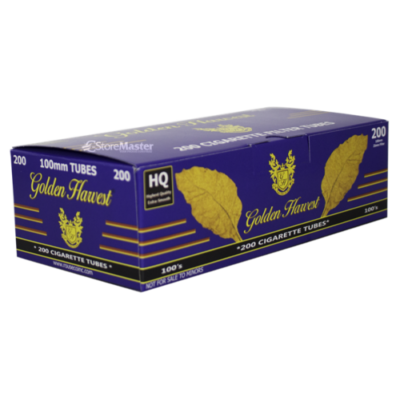 Golden Harvest Cigarette Filter Tubes Light Blue 100s 100mm, 5 Boxes, 1000  Tubes