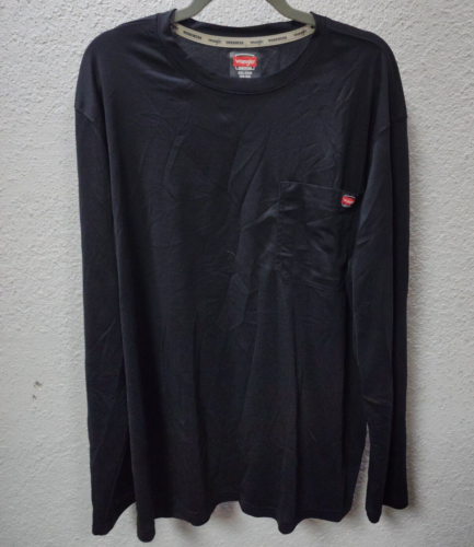Wrangler Workwear Men's Long Sleeve Performance Pocket Shirt, Black, 2XL - Picture 1 of 9