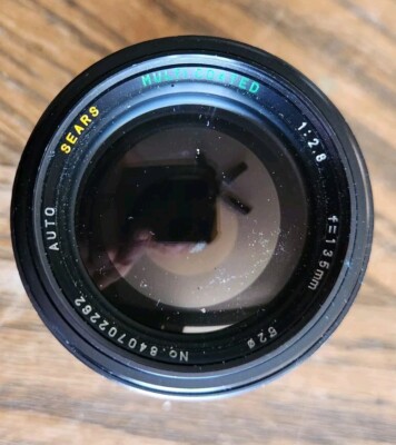 Vintage Auto Sears 135mm Model 202. 736950 Macro Camera Lens With Zenit Adapter 